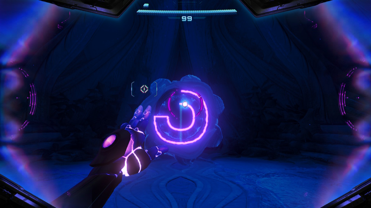 Samus demonstrates her psychic abilities.